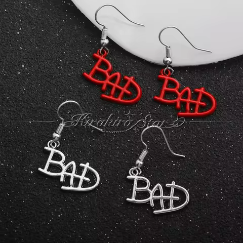 Film Michael Jackson Cosplay Prop Michael Jackson Bad Album Impression Earring MJ Souvenir For Hallo