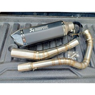 ชุดท่อ Exciter155VVA (ยามาฮ่า เอ็กซ์ไซเตอร์ 155 วีวีเอ) +ปลายท่อ AK 14 นิ้ว มีจุกลดเสียงที่ปลายทุกใบ