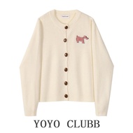 YOYO CLUBB Lazy Style เสื้อผ้าถัก เสื้อแจ็คเก็ต ฤดูใบไม้ร่วง ชุดต้นฤดูกาลขาตรงขากว้าง กางเกงยีนส์ ชุ