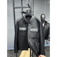Svip~Cabinet 5.8 W+Heavy Industry WeavingTurkish Lambskin High-End Lapel Genuine Leather Jacket Men 