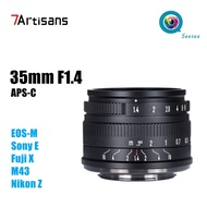 【Mark II】7artisans 35mm F1.4 Manual Focus APS-C Lens for EOS M / E / FX / M43 / Z Mount Mirrorless Cameras