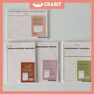 Crabit planning refill paper binder, size A5 B5 20 26 holes