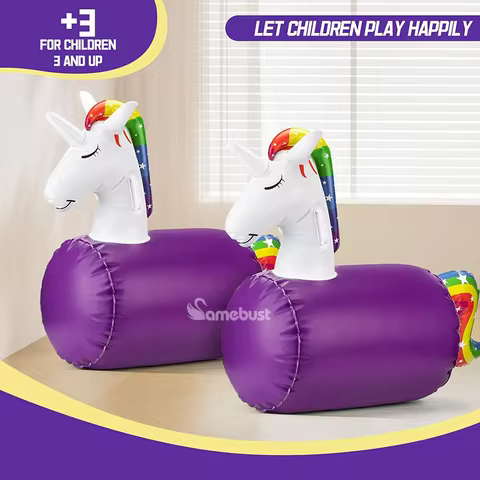 Camebust Inflatable Hopping Toddlers Toys Bouncy Unicorn Horse Dinosaur，Jumping Bouncing Animal Hopp