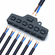 6 Ports Out Line Splitter Quick Connect Low Voltage Wire Splitter Distribution Block For Lighting Le