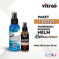 Paket Cleaner Helm & Aroma Kopi Bali Spray - Pengkilap Visor & Pewangi Helm by vitroo