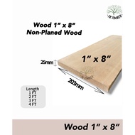 1" x 8" Solid Wood Yellow Meranti Grade A [ 1 - 5 FT ] / 1"x8" Kayu Solid Meranti Kuning Gred A Kayu