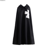 Medieval Knight Cloak With Hooded Tied Crusader'S Robe Roman Temple Warrior'S Cosplay Costume