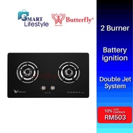 Butterfly 2 Burner Glass Hob BG-2E