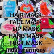 -Ready Stock- Face Mask Hair Mask Hand Mask Feet Mask Lip Mask Vitamin Mask Eye Mask Bubble Mask