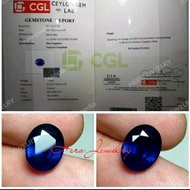 CGL CERTIFIED ROYAL BLUE SAFIR CEYLON SAPPHIRE SRILANKA