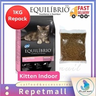 Equilibrio/EQ 1KG Repack( Kitten Indoor) Cat Dry Food/Makanan Kering Kucing 猫粮干粮