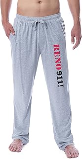 Reno 911! Mens' Comedy Central TV Show Cops Logo Sleep Pajama Pants (Small) Grey