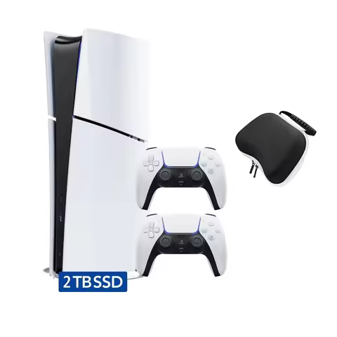 PlayStation 5 Slim Digital 2TB SSD Edition Bundle with Two Dualsense Controllers and Mytrix Protecti