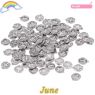 JUNE1 100Pcs Alloy Saint St Benedict of Nursia Patron Against Evil Medal Charm, Antique Silver 13mm/