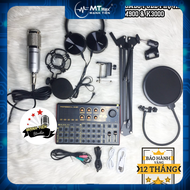 [tặng full phụ kiện] trọn bộ combo micro BM900 + sound card K3000 + full phụ kiện livestream karaoke