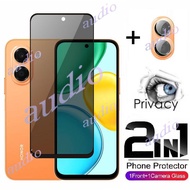HONOR X7e 4G 5G 2in1 Private Screen With Lens Film For Honor X7e HonorX7e 4G Privacy Screen Protecto