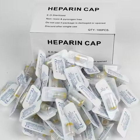 100pcs Heparin Cap IV Cannula Catheter Heparin Caps for Animals Dog Cat Veterinary Medical Consumabl