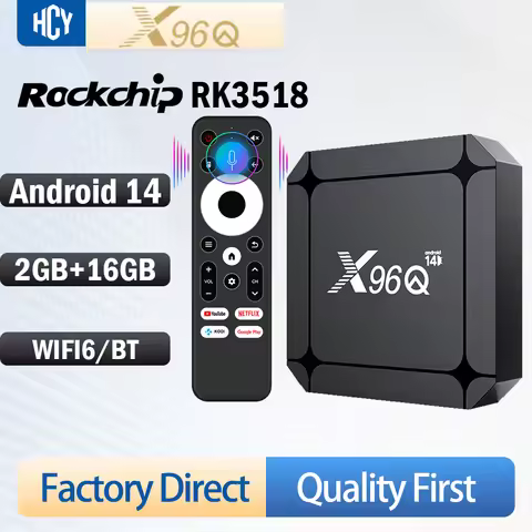 OTT TV BOX X96Q RK3518 android14 tv box 5Gwifi6/BT5.4