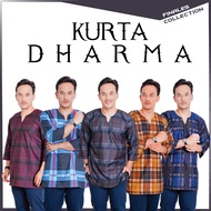 Kurta Dharma Busana Lelaki Melayu Klasik Men Shirt Casual Quarter Sleeved Formal Raya Corak Pelikat Batik by Finales