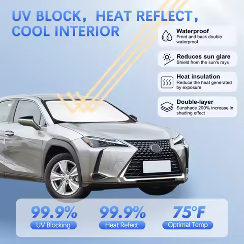 Car Windshield Sun Shade For Lexus UX 200 UX250H UX300h UX300 Sunshade Sun Visor Protector Blocks UV