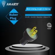 [Per Box/50Pcs] AMASCO Regular Ruber Plug 10A 250V (GD-208) [BPS CERTIFIED]