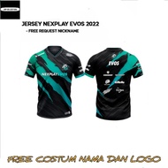 Jersey T-Shirt NEXT PLAY EVOS PH Latest 2022 GAME MOBILE LEGEND ML FREEFIRE FF PUBG AOV (FREE NICKNA