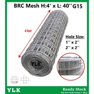 40FT X 1.1mm +/- BRC Galvanized Welding Wire Mesh Net Netting / Dawai Jaring /BRC NET -HOLE 1X2 / 2X