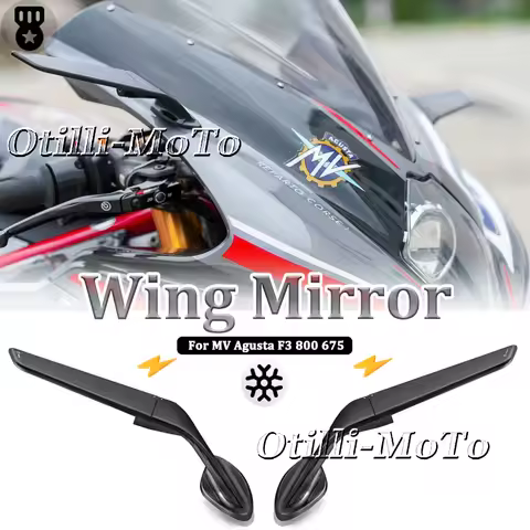 Motorcycle Accessories Aluminum Adjustable Mirror Stealth Sport Wing Rearview Side Mirror For MV Agu