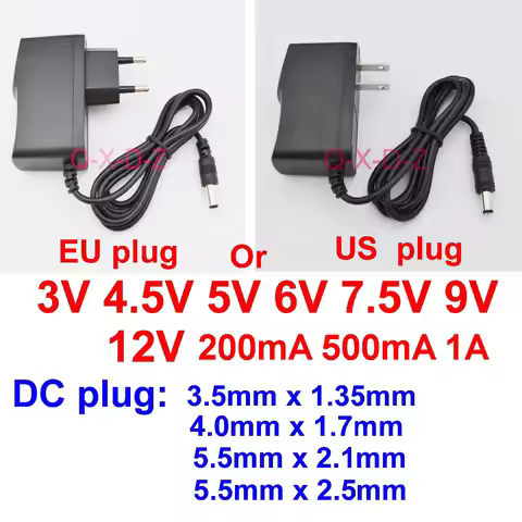 1PCS AC110-240V DC 3V 4.5V 5V 6V 7.5V 9V 12V 200mA 500 mA 1A LED light strip Universa adapter AC / D