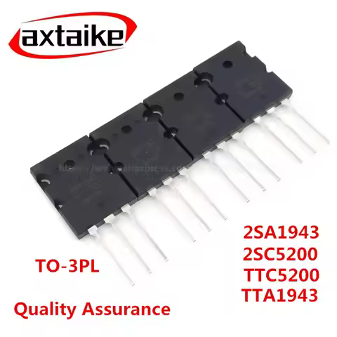 5PCS Audio Amplifier Pair for HiFi System Motor Control2SA1943 2SC5200 TTC5200 TTA1943 TO-3PL 230V 1