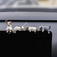 4Pcs Car Decoration Cute Cat Car Screen Decor Car Steering Wheel Decor Car Accessories
