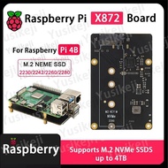 X872 Expansion Board Raspberry Pi 4B USB to M.2 NVMe SSD 2230 2242 2260 2280 Expansion Board NAS Boo