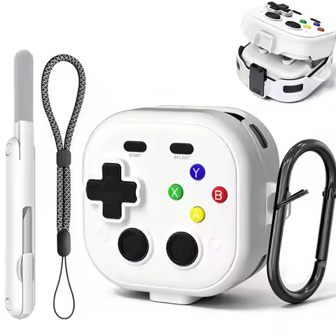 Protective Cover For Samsung Galaxy Buds 4 Pro/Buds 4 Cute Cartoon 3D Game Player Design Case with K