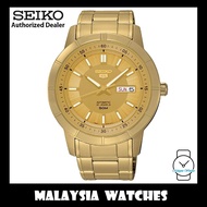 Seiko 5 SNKN62K1 Automatic Gold Dial Hardlex Crystal Glass Gold Case &amp; Stainless Steel Strap Men's Watch