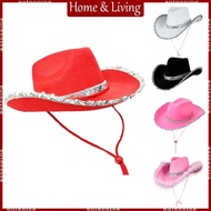 AOTO Cowgirl Party Hats Cowboy Hat Funny Cowgirl Cosplay Red Cowboy Hat Costume