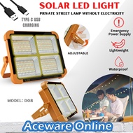 Solar LED Light Portable Rechargeable Emergency Lamp Night Market Stall Lamp Camping Lamp