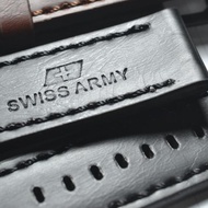 HITAM Swiss army alexandre expedition Quality Leather Watch Strap - Black