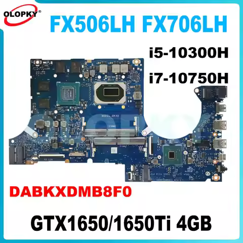 FX506LH DABKXDMB8F0 motherboard for Asus FX506L FX706L with i5-10300H i7-10750H CPU GTX1650/1650Ti 4
