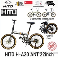 Latest Model HITO H-A20 ANT 22inch foldable bicycle ultra-light bike 7speed Shimano Tourney mechanic