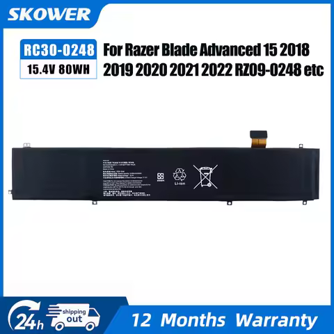 SKOWER RC30-0248 Battery for Razer Blade 15 Elite 2018 2019 2020 2021 Version RZ09-0313 RZ09-0301 RZ