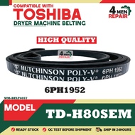 TD-H80SEM 6PH1952 COMPATIBLE WITH TOSHIBA DRYER MACHINE BELTING BELT DRYER RUBBER TDH80SEM TD H80SEM