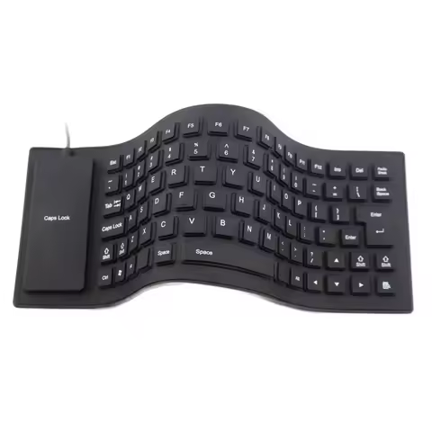 85-key Computer Keyboard Silicone Mute Soft Keyboard Portable Mini Laptop Pc Folding Waterproof Keyb