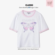 [ from South Korea ] GANNI Butterfly Ringer Cotton T-Shirt T3353 151