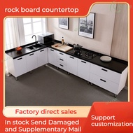 QSJJ Kitchen Cabinet Marble Sink Cabinet Rock Slab Kitchen Cabinet Stove Cabinet Rental Home Kitchen