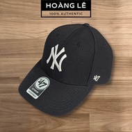 (Genuine) Mlb x 47 BRAND Hats In Black With NY Logo Hard Form Freesize