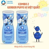 Combo of 2 Gerber Puffs 42g, Blueberry Flavor, Date January 1