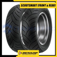 ◑℗♠Dunlop Tires ScootSmart 110/80-14 53P &amp; 140/70-14 62P Tubeless Motorcycle AEROX Tires (Front &amp; Re