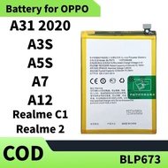 Battery Compatible For OPPO A3S / A5S / A7 / AX7 / A12 / A31 (2020) / Realme C1 / Realme 2 BLP673 Ba