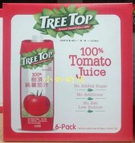 【小如的店】COSTCO好市多代購~TreeTop 樹頂 100%純番茄汁/蕃茄汁(1000ml*6瓶) 74990