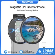 NEEWER 67mm Magnetic CPL Filter for Phone with Phone Lens Clip Filter Holder